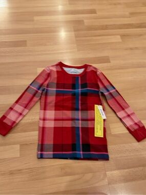 Soma Red Plaid Long-Sleeve Kids Pajama Top
